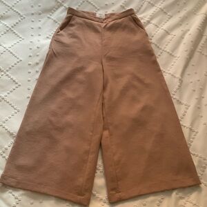 Wide leg flood pants